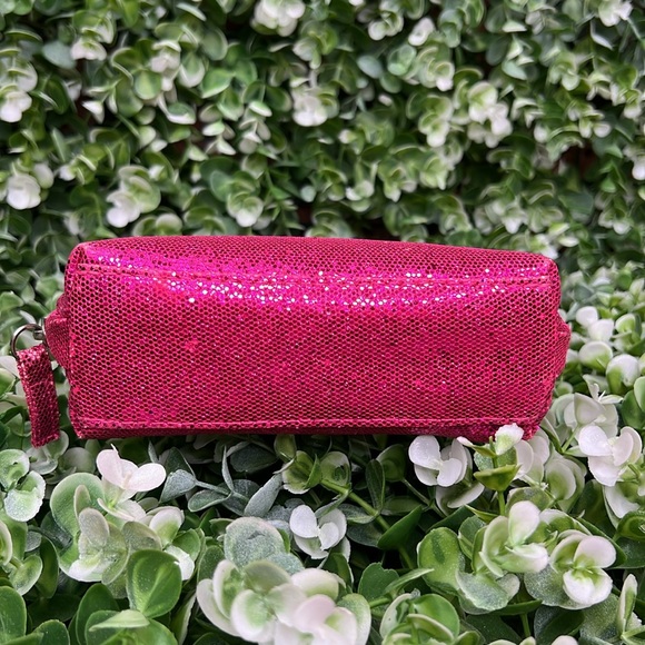 Glitter Pink Sparkly Metallic Cosmetic Bag - Picture 9 of 15